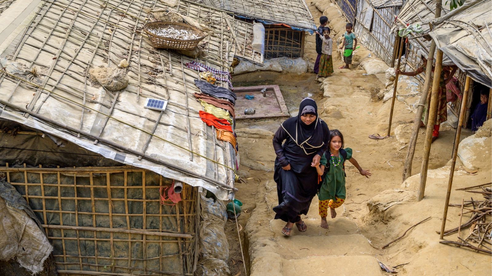A day in the life of a Rohingya refugee child 3 For 12 hours, we walk with 5-year-old Jannatul through what a typical day might look like for her as a Rohingya refugee child in a camp in Bangladesh.
