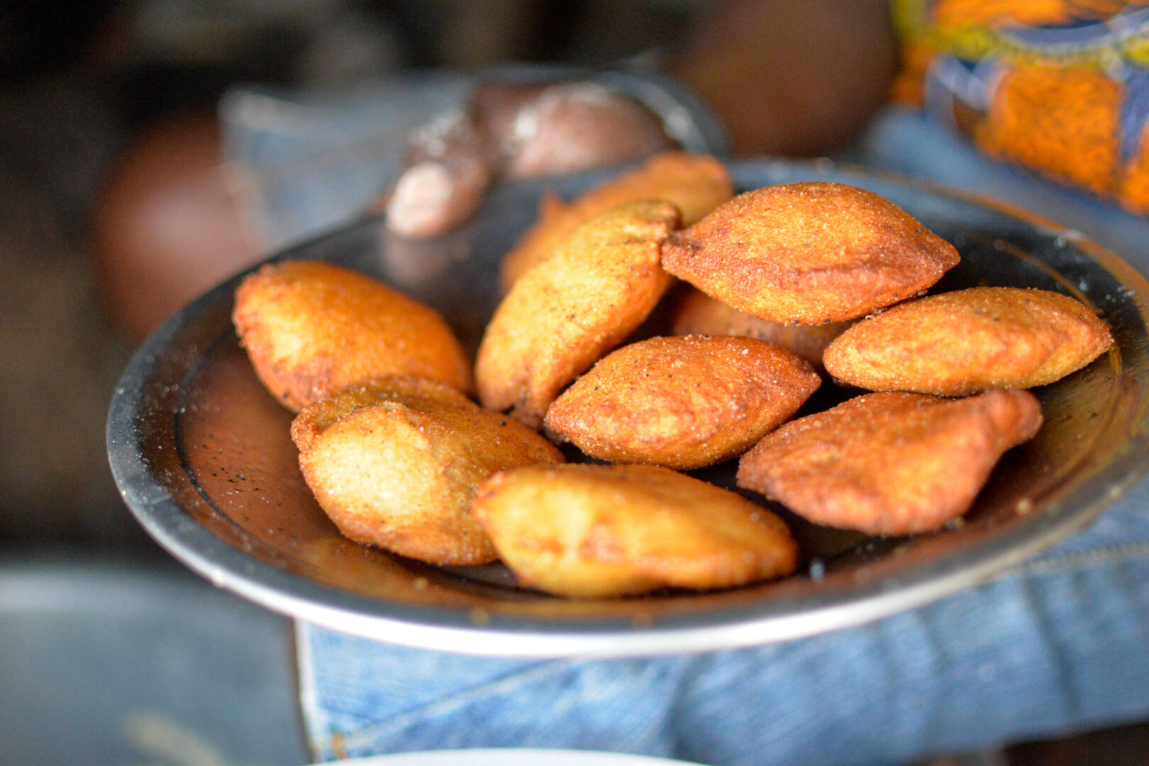 African pancakes A close up of the pancakes Mustafa's mother, Edina, makes every morning.